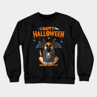 German Shepherd Dog Happy Halloween Vampire Crewneck Sweatshirt